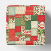 Kerst Patchwork in rood en groen Bedankdoosjes (Bovenkant)