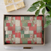 Kerst Patchwork in rood en groen Tissuepapier (Geschenk)