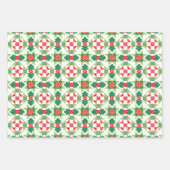 Kerst patchwork quilt inpakpapier set (Voorkant)