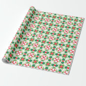 Kerst patchwork quilt roll wrapping papier (Uitgerold)