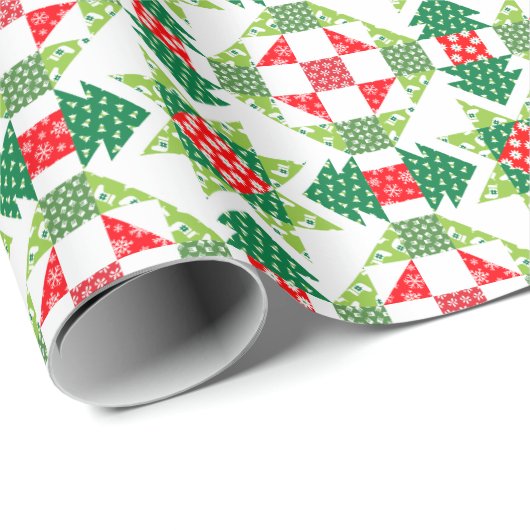Kerst patchwork quilt roll wrapping papier (Rol Hoek)