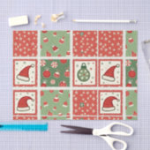 Kerst Patchwork Quilt Tissuepapier (Craft)