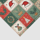 Kerst Patchwork Quilt Tissuepapier (Detail)