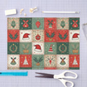 Kerst Patchwork Quilt Tissuepapier (Craft)