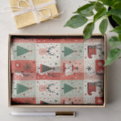 Kerst Patchwork Quilt Tissuepapier (Geschenk)