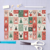 Kerst Patchwork Quilt Tissuepapier (Craft)