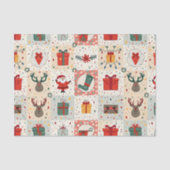 Kerst Patchwork Quilt Tissuepapier (Voorkant)