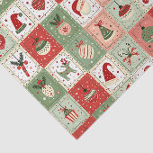 Kerst Patchwork Quilt Tissuepapier (Detail)