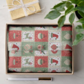Kerst Patchwork Quilt Tissuepapier (Geschenk)