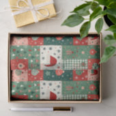 Kerst Patchwork Quilt Tissuepapier (Geschenk)