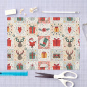 Kerst Patchwork Quilt Tissuepapier (Craft)