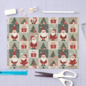 Kerst Patchwork Quilt Tissuepapier (Craft)
