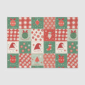 Kerst Patchwork Quilt Tissuepapier (Voorkant)