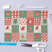 Kerst Patchwork Quilt Tissuepapier (Craft)