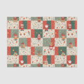 Kerst Patchwork Quilt Tissuepapier (Voorkant)