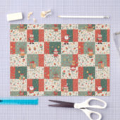 Kerst Patchwork Quilt Tissuepapier (Craft)