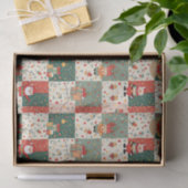 Kerst Patchwork Quilt Tissuepapier (Geschenk)