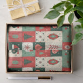 Kerst Patchwork Quilt Tissuepapier (Geschenk)