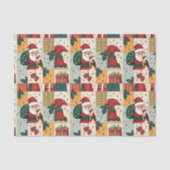 Kerst Patchwork Quilt Tissuepapier (Voorkant)