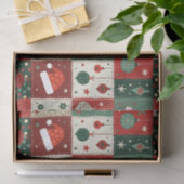 Kerst Patchwork Quilt Tissuepapier (Geschenk)