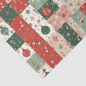 Kerst Patchwork Quilt Tissuepapier (Detail)