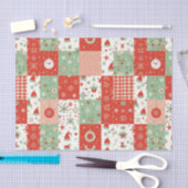 Kerst Patchwork Quilt Tissuepapier (Craft)