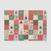 Kerst Patchwork Quilt Tissuepapier (Voorkant)