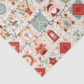 Kerst Patchwork Quilt Tissuepapier (Detail)