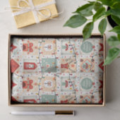 Kerst Patchwork Quilt Tissuepapier (Geschenk)