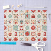 Kerst Patchwork Quilt Tissuepapier (Craft)