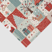Kerst Patchwork Quilt Tissuepapier (Detail)