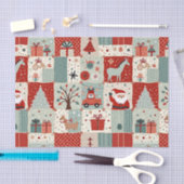 Kerst Patchwork Quilt Tissuepapier (Craft)