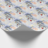 Kerst Patriottische Thema Kerst Wrapping Paper Cadeaupapier (Hoek)