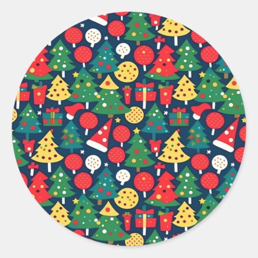 Kerst Patroon 1 - Sticker (Voorkant)