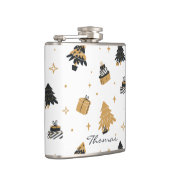 Kerst Patroon Feestelijke Keepsake Custom Heupfles (Rechts)