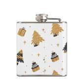 Kerst Patroon Feestelijke Keepsake Custom Heupfles (Achterkant)