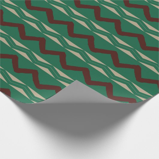 Kerst patroon, Gelukkig Nieuwjaar Cadeaupapier (Hoek)