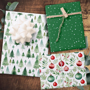 Kerst Patroon Groen Rood Inpakpapier Blad Vel