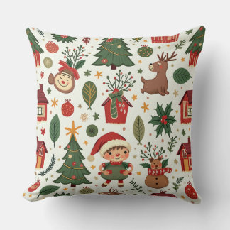 Kerst patroon kussen kussen