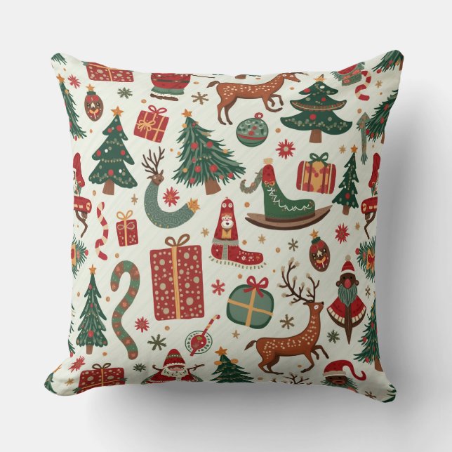 Kerst patroon kussen kussen (Voorkant)