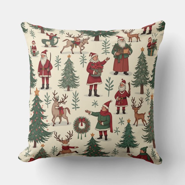 Kerst patroon kussen kussen (Voorkant)