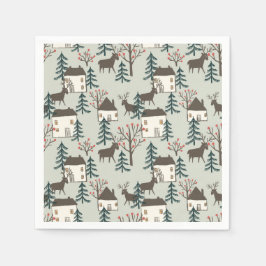 Kerst patroon papieren servetten