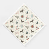 Kerst patroon papieren servetten (Hoek)