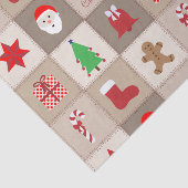 Kerst Patroon Tissue Paper - Beige Tissuepapier (Detail)