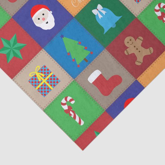 Kerst Patroon Tissue Paper - Kleurrijk Tissuepapier (Detail)