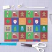 Kerst Patroon Tissue Paper - Kleurrijk Tissuepapier (Craft)