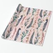 Kerst-patroon van Boho pastel Cadeaupapier (Uitgerold)