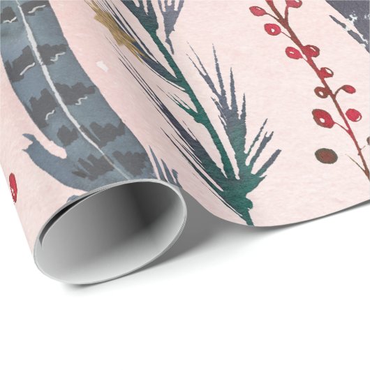 Kerst-patroon van Boho pastel Cadeaupapier (Rol Hoek)