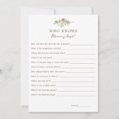 Kerst Patroon Wie kent Mama Beste Spel Kaart (Voorkant)