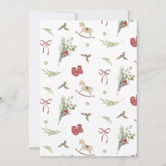 Kerst Patroon Wie kent Mama Beste Spel Kaart (Achterkant)